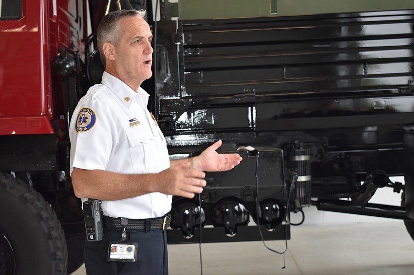 On Thursday, Fire Chief Paul Dezzi gave Sarasota County dispatchers a tour of Fire Station 92.