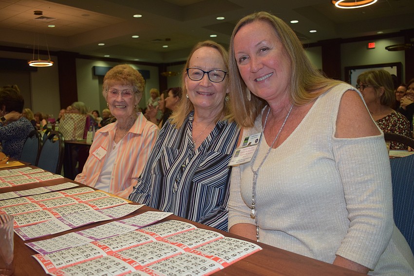 Bradenton's Nadine O'Connor waits for Bingo to start with her daughters, Bradenton's Carol Mull and Lakewood Ranch's Kathy Fraley.