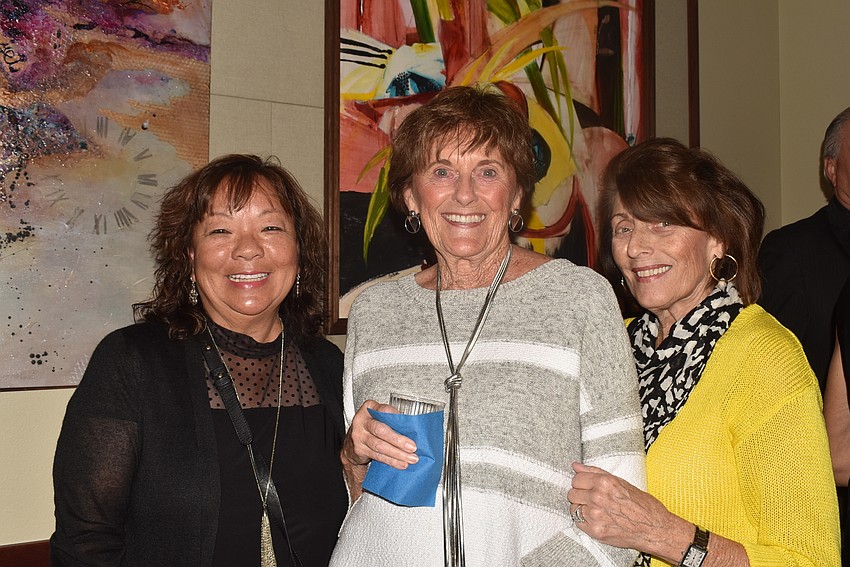 Arline Stein, artist Marlene Lawrence and JoAnn Parente
