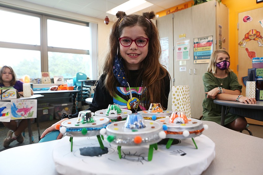 Mia Jessup had flying saucers on display.