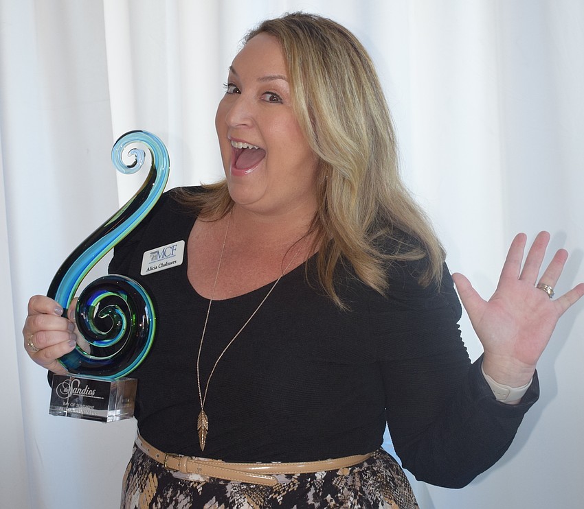 Alicia Chalmers of the Manatee Community Foundation shows she, indeed, is a Ray of Sunshine.