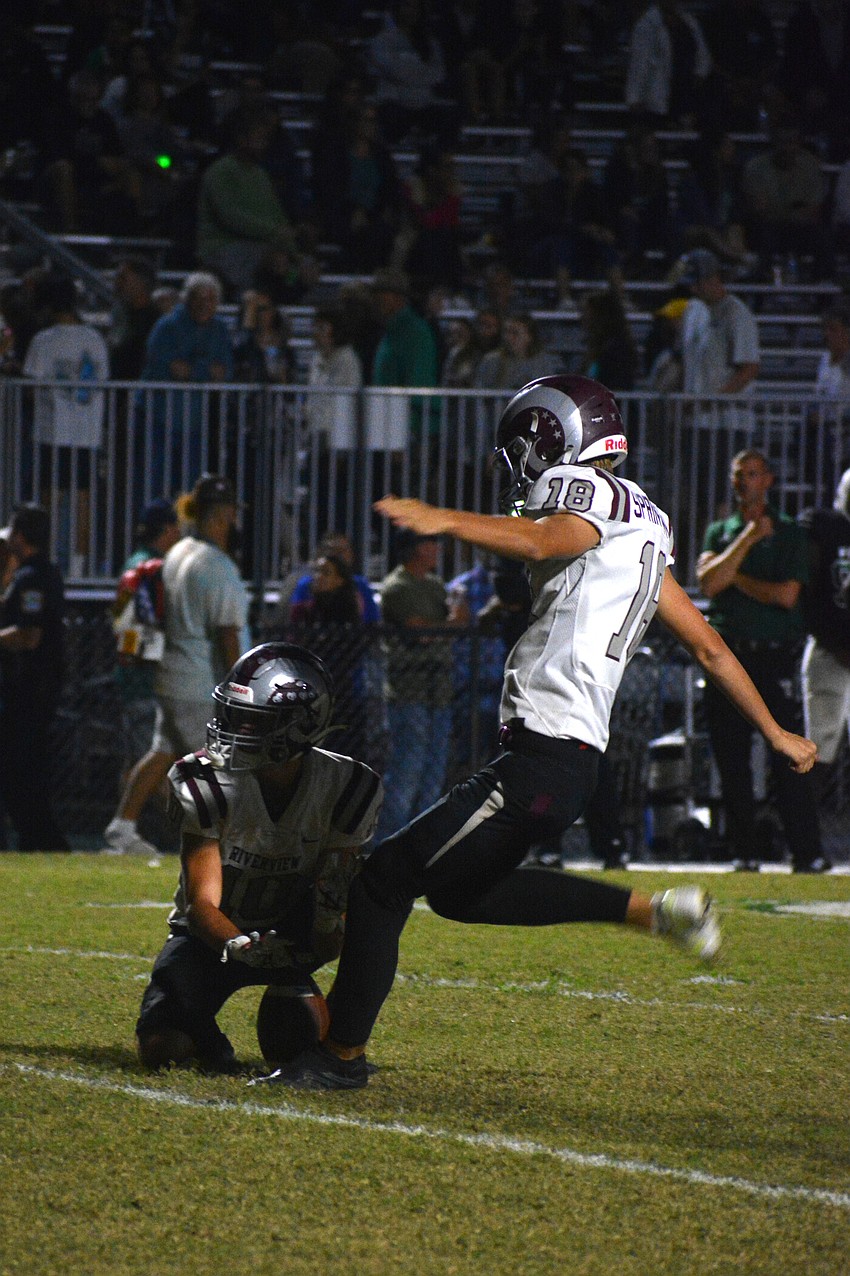 Rams kicker Stone Springman committed to the University of Miami on April 13.