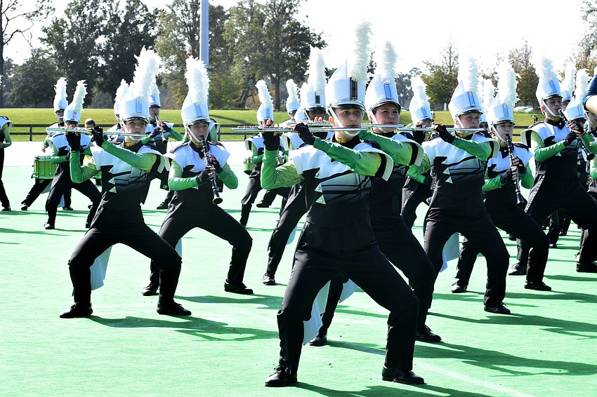 The Lakewood Ranch High School Marching Mustangs place seventh in the Florida Marching Band Championships semifinals.
