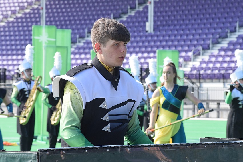 Lakewood Ranch High's Jacob Corscadden performs during the state championships.