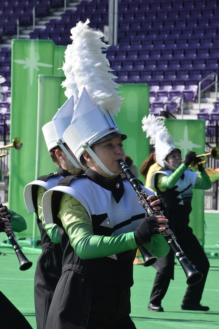 Lakewood Ranch High's Jenna Davis marches on.
