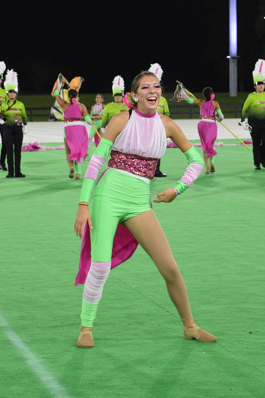 Braden River's Lily Vasquez dances in the band's finals performance.