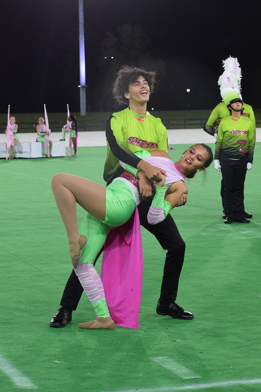 Braden River's Jacob Greenwood dances with Cemia Gough.