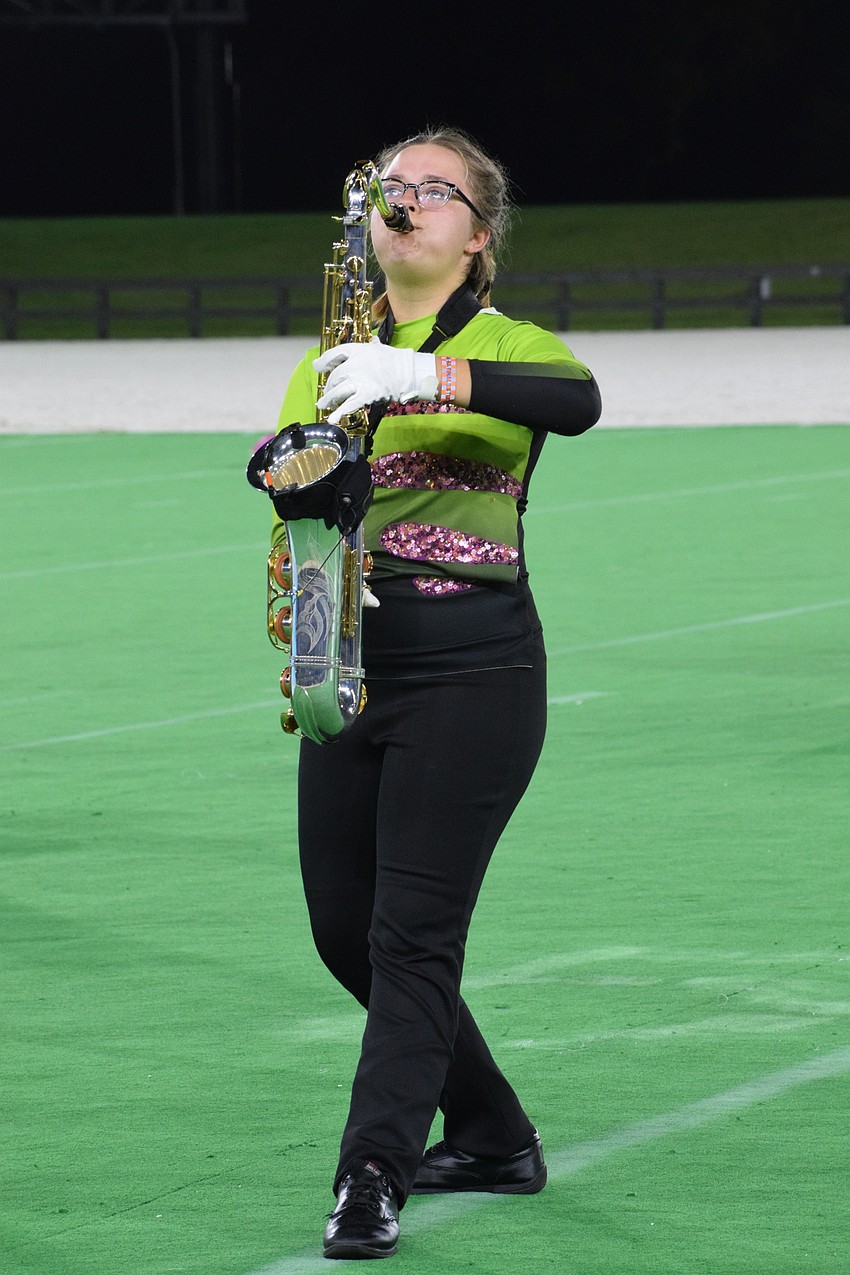 Braden River High's Christina Beaver performs a solo.