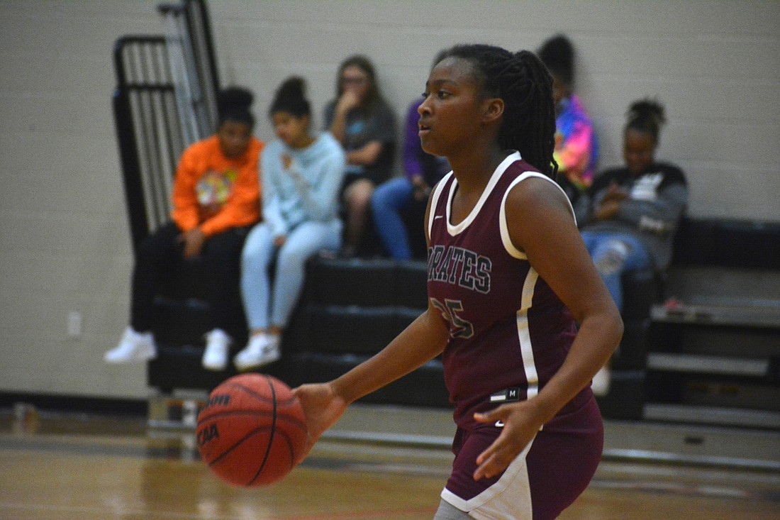 Junior Aaliyah Capers is playing some guard for the Pirates in 2021 after exclusively playing in the paint her first two seasons.