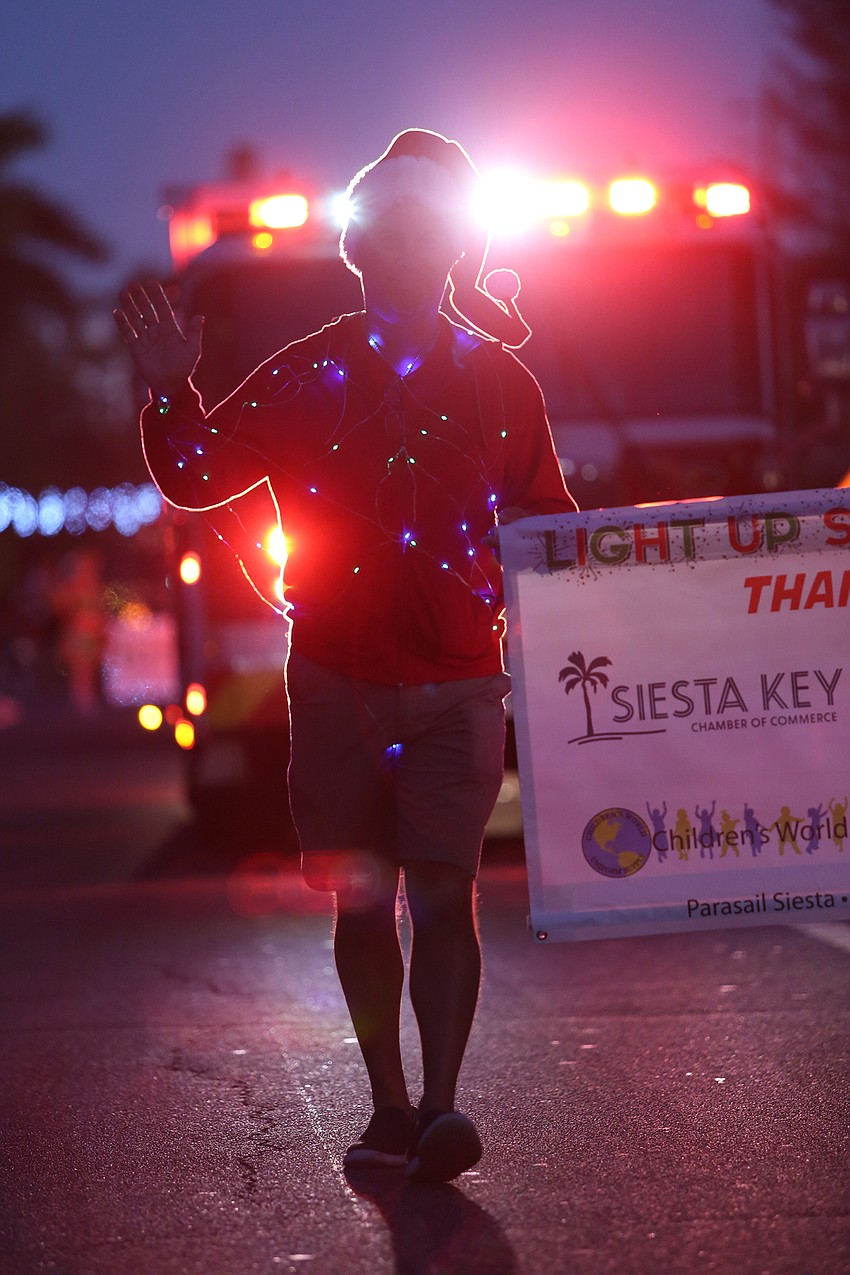 Chamber volunteer Michael Netkovick helped lead the parade.