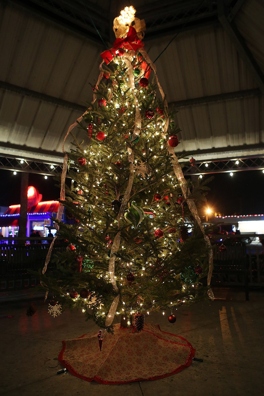 The night also had the village's tree being lit up.