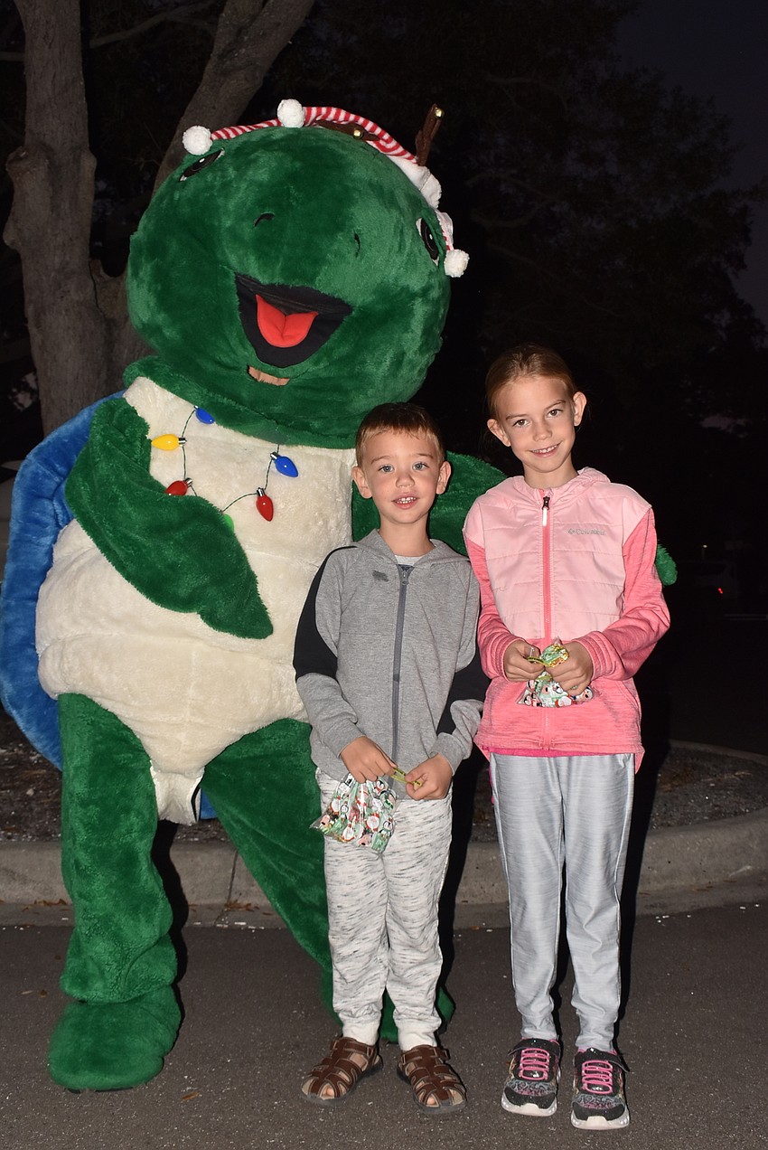 Shelly the Turtle with Logan and Abigail Barber