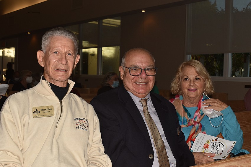 Temple Beth Israel members Stuart Sinai, Isaac Azerad and Carole Shaw