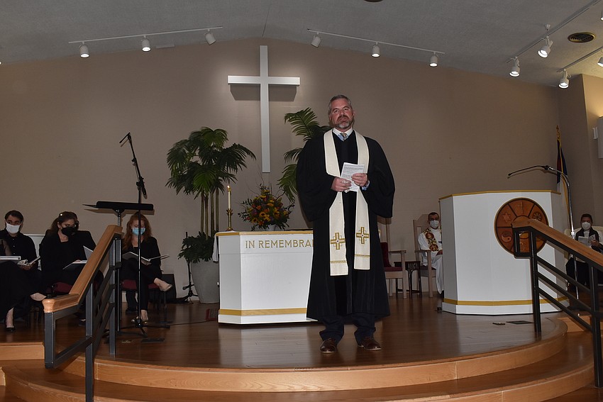The Rev. Brock Patterson welcomed attendees to the chapel.
