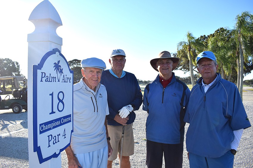 Bernie Duggan, Doug Hauser, Bill Wachter and Don Stone became the first ones to play the new 18th hole.