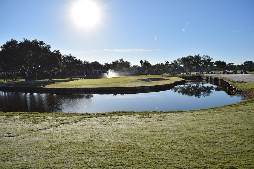 The morning sun rises over the Champions Course at Palm Aire Country Club.