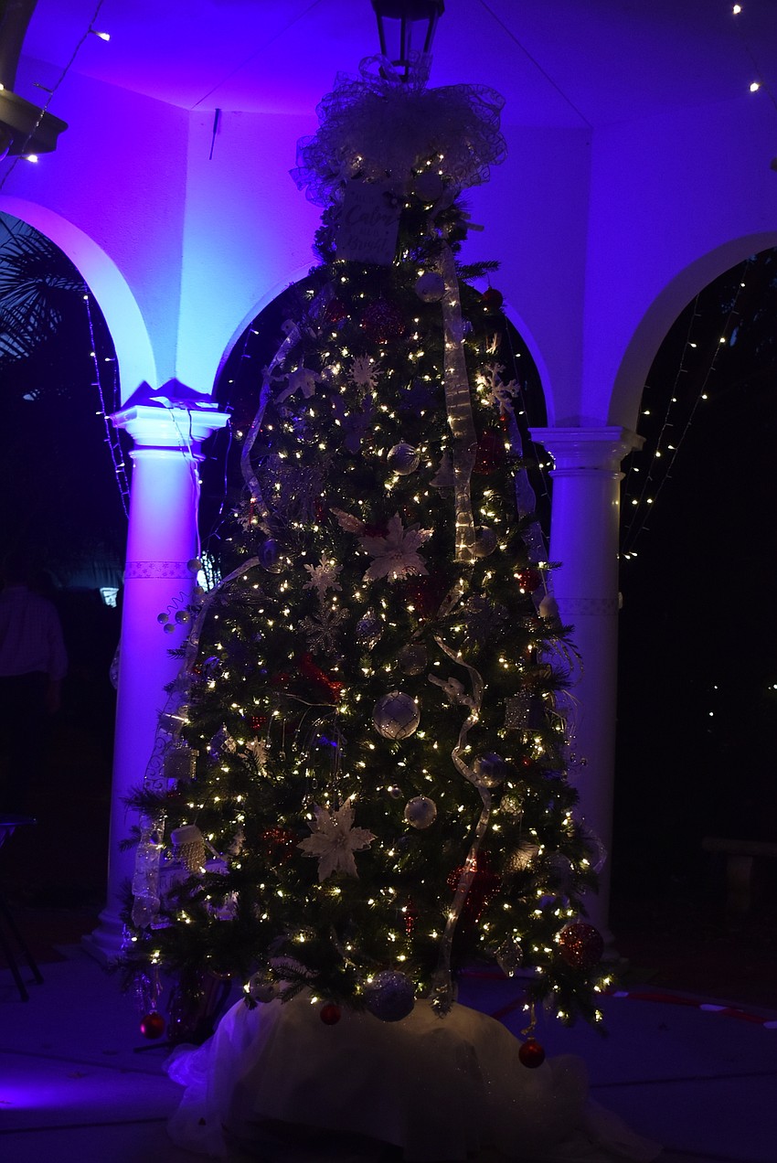The chapel also put a large tree in the gazebo.