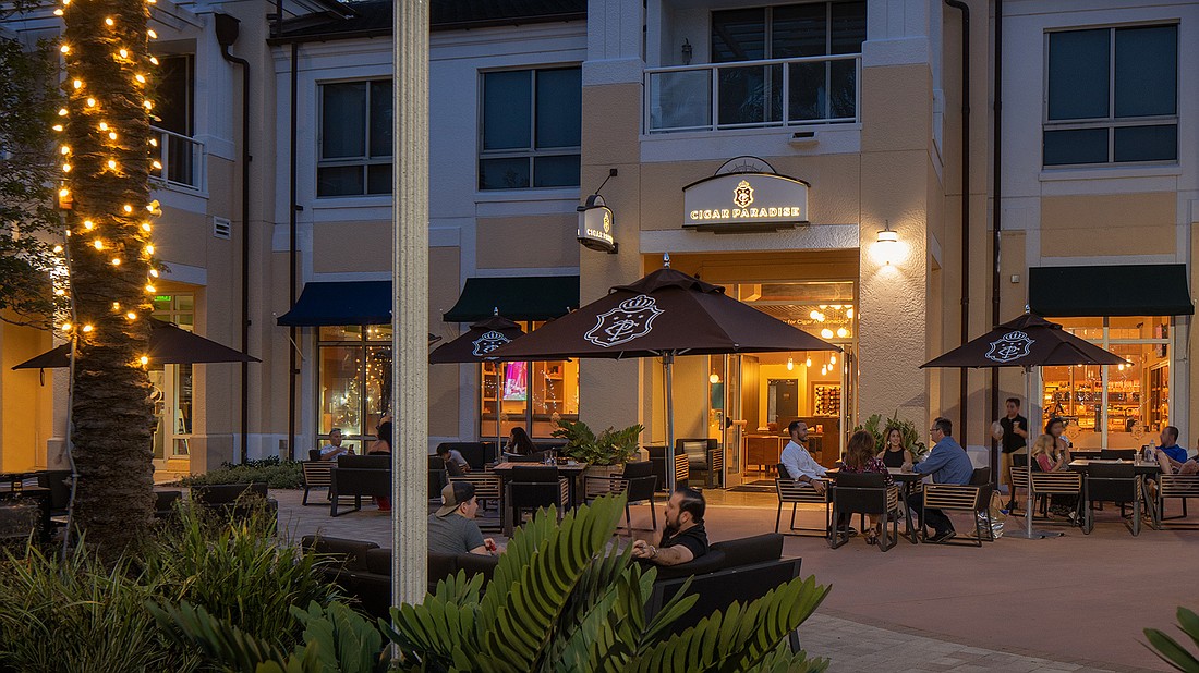 Although Cigar Paradiseâ€™s St. Petersburg location includes outdoor seating, representatives for the business pledged a St. Armands store would not apply for a sidewalk cafÃ© permit. Image courtesy Cigar Paradise