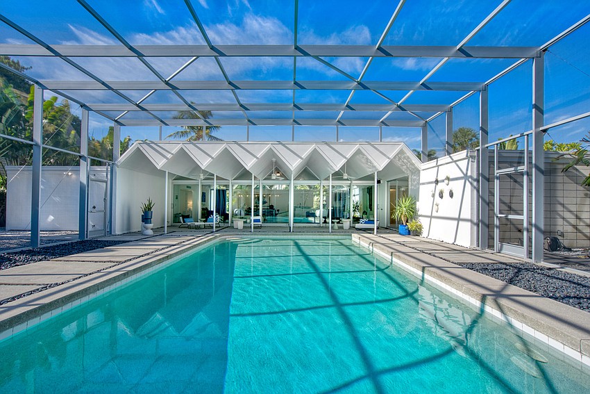 The swimming pool is saltwater.