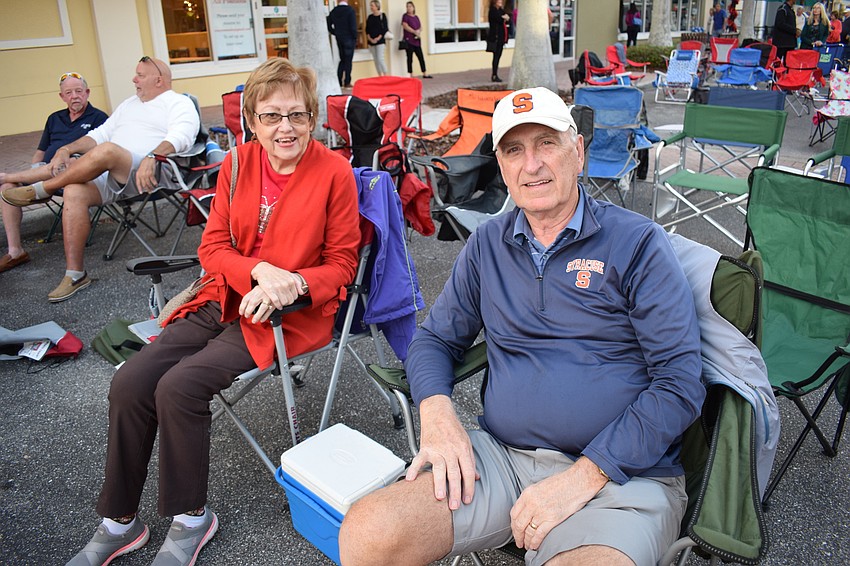 Debbie and Mike Dyer arrived early at Music on Main to pick out their concert seats. 