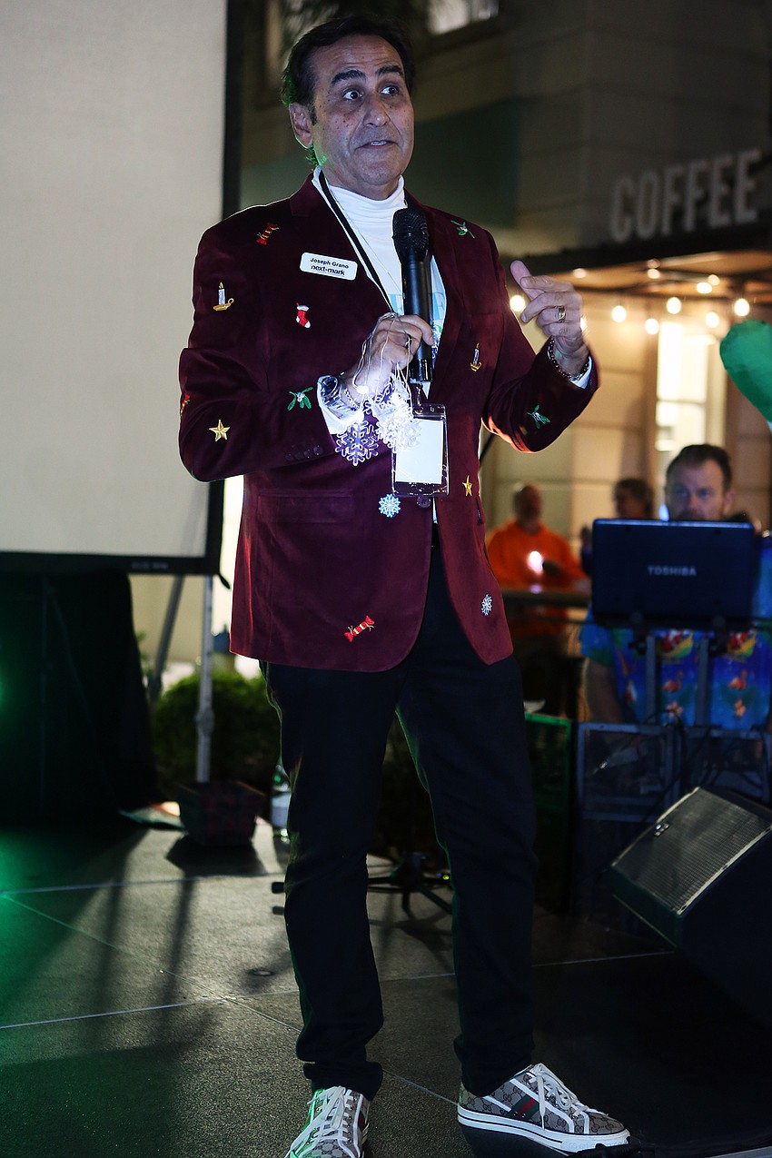 Joseph Grano dresses up for the event.