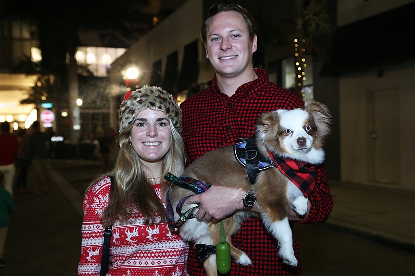 Kristen Lundy and Daniel Eisenman with Archie the dog