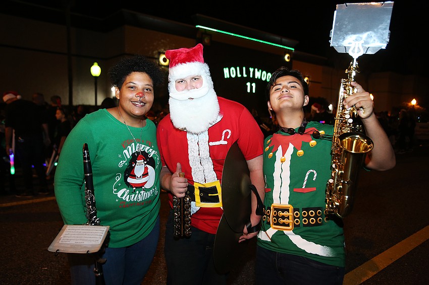 Booker High band members Kaley Maze, Clayton Rusnak and Angel Guzman