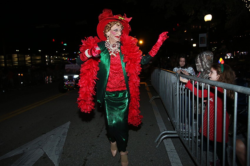 Grandma Pearly hands out candy.