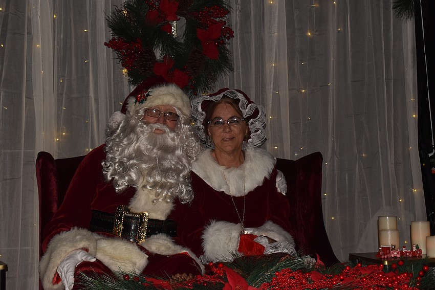 Santa and Mrs. Clause were available for photos all evening.