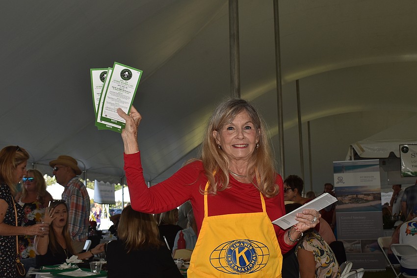 Lynn Larson sold more raffle tickets throughout the afternoon.