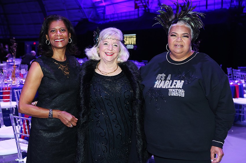 Co-chairwoman Dona Scott, honoree Marian Moss and co-chairwoman Mona Rankin.