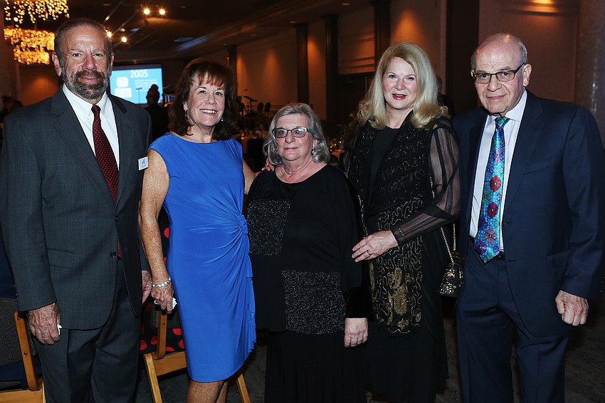CEO Arthur Lerman and board chair Kathie Roberts with co-chairs Rose Chapman, Jo and Stan Rutstein