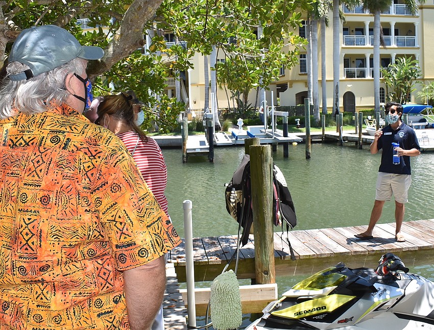 APRIL:  Jack Trift watches a bay walk.
