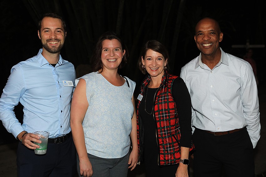 Hunter Carpenter, Stevie Freeman-Montes, Kirsten Russell and city manager Marlon Brown