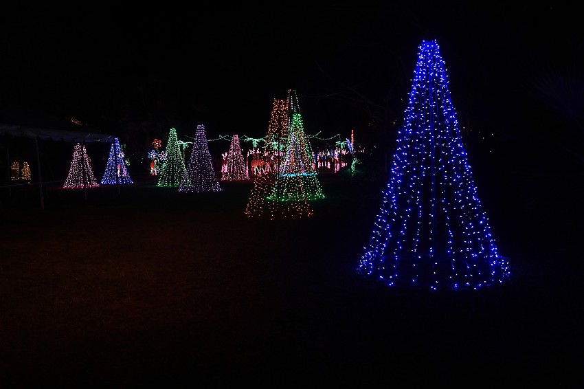 The Lights in Bloom show transforms the gardens with designs made of millions of lights.