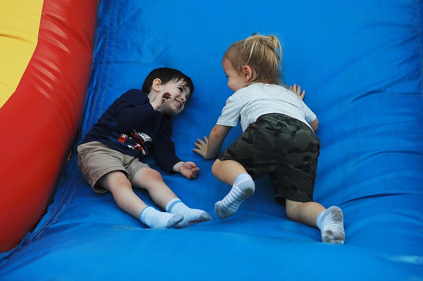 Ethan Roberts and Finn Seth-Ard play around.