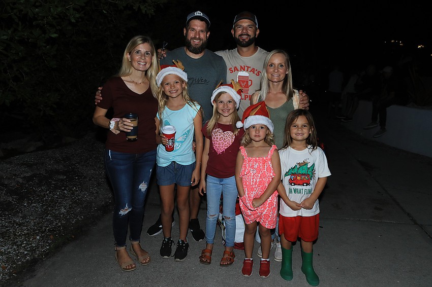 Randi, Josh, Tinley, Emory and Lucy Powell with Melissa, Zabian and Andrea Santamaria