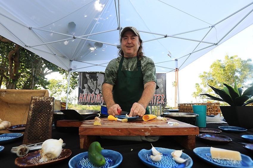 Glenn Allen with J L Vision Ceramic Studio demonstrates how to use his grater plates when cooking.
