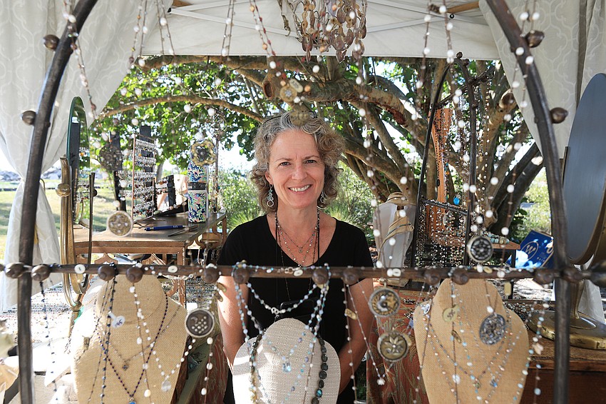 Annie Jalapa from Gainesville sells jewelry.