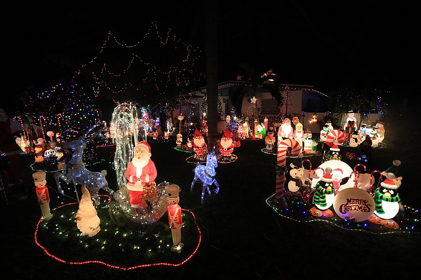 2834 Browning Street has to win for the sheer number of Christmas figures in the front lawn space.