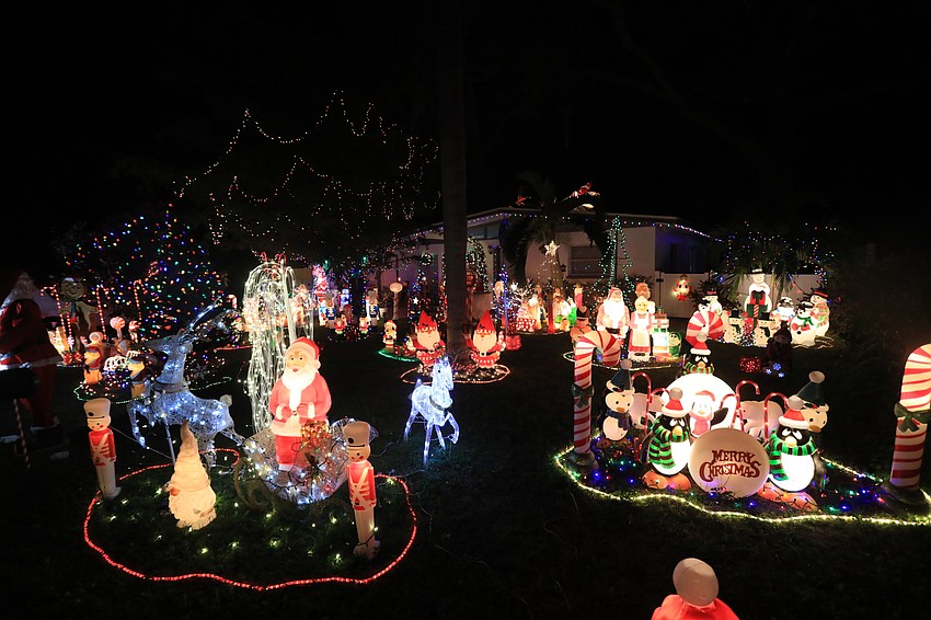 2834 Browning Street has to win for the sheer number of Christmas figures in the front lawn space.