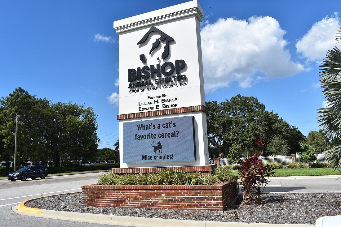 Manatee County has accepted the donation of the Bishop Animal Shelter from the Bishop-Parker Foundation.