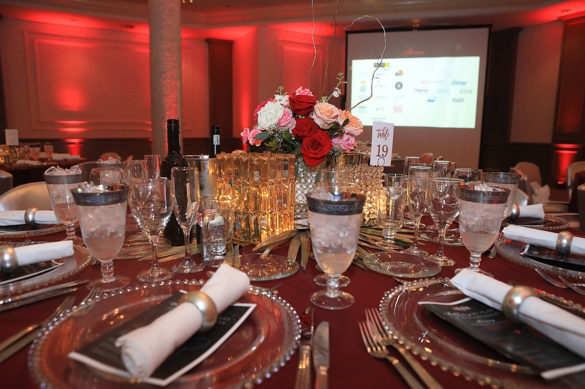 The event had a crimson theme at Michael's On East.