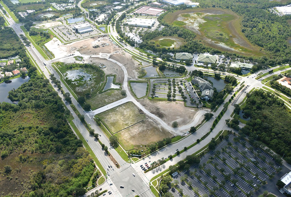 An overhead look at what will become Center Point at Lakewood Ranch. The CASTO project is located on the corner of Lakewood Ranch Boulevard and University Parkway.