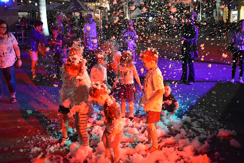 A group of children play in the 