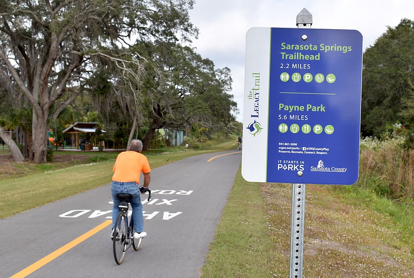 From Ashton Road north, the Legacy Trail by the end of March will extend into downtown.