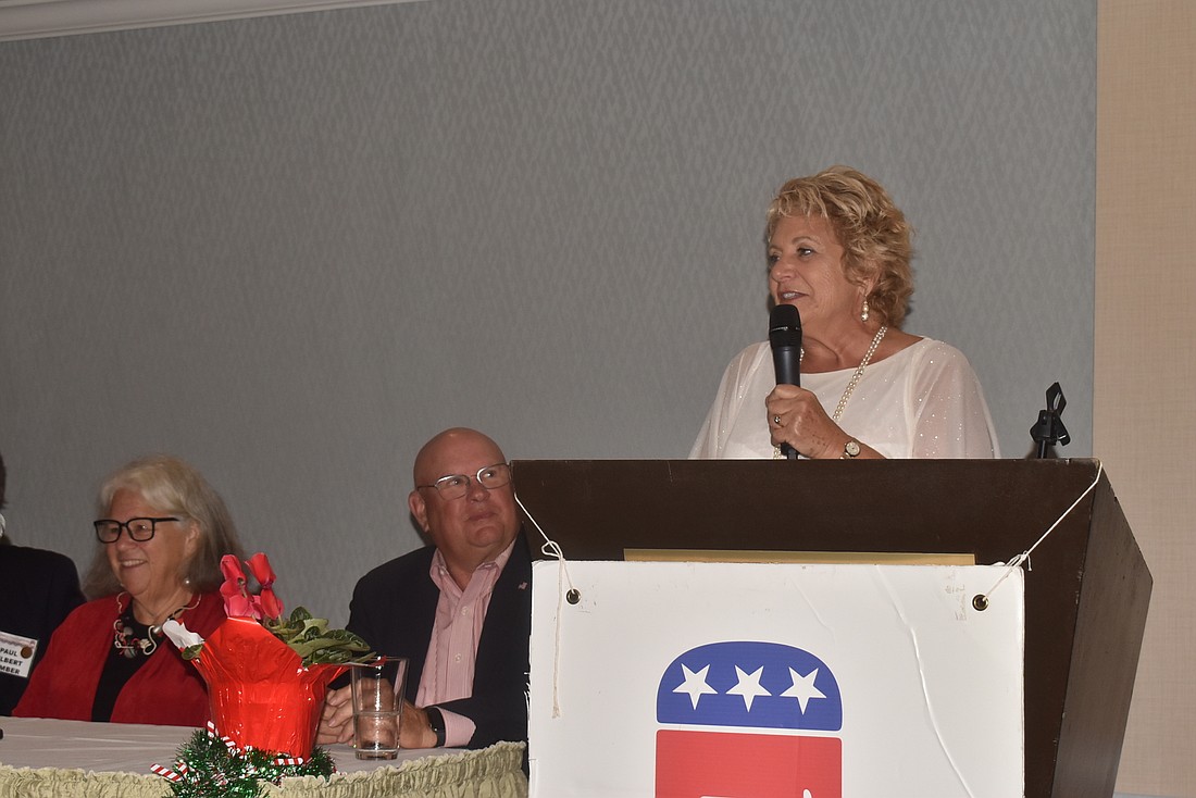 Racelle Weiman spoke at the Dec. 14 meeting.