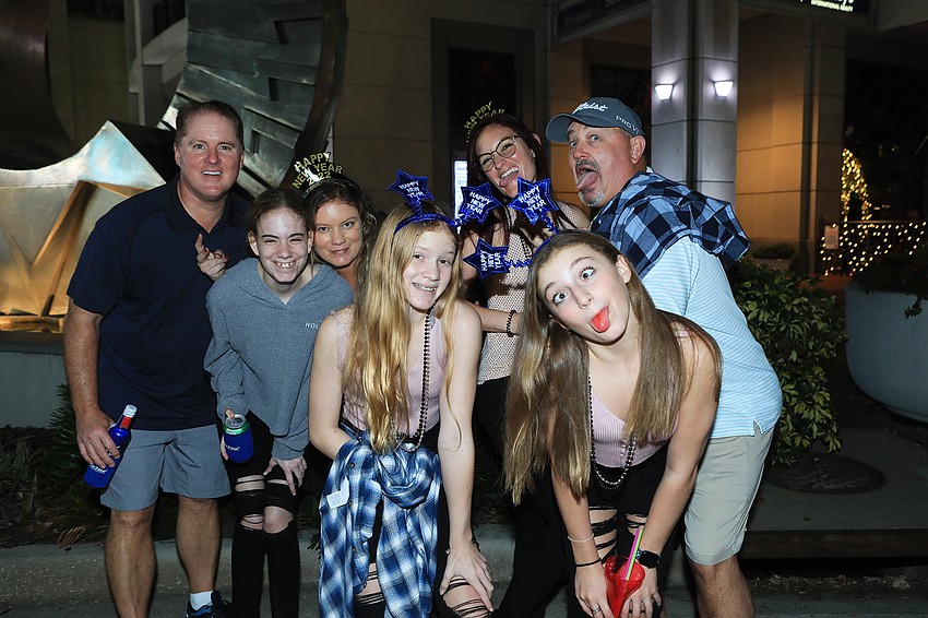 Joel, Alex, Lisa and Maddie Poythress with Jen, Mak and Mike Shaw