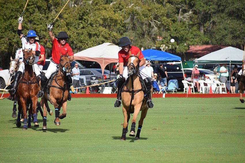 Leandro Berrios of Hillcroft/Hawkwood breaks away for a goal.