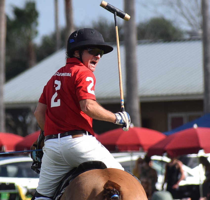 Leandro Berrios celebrates a goal he scored for Hillcroft/Hawkwood.